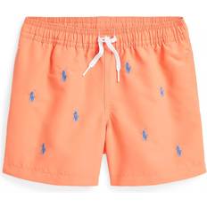 Red Swim Shorts Children's Clothing Polo Ralph Lauren Boys Traveller All Over Pony Swim Shorts - Orange
