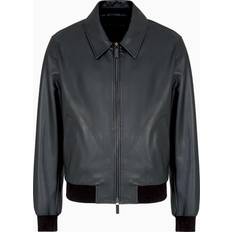 Emporio Armani Herren Lederblouson - Schwarz