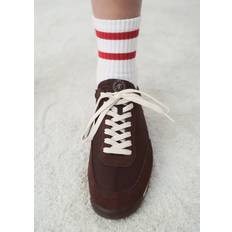 Mango Trainers Mango Trainers With Contrasting Stripe And Suede Panels - Chocolate