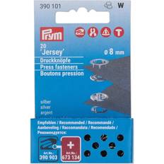 Tryckknappar Prym Jersey Pressfästen Refill Ring 8 mm Silverfärgad