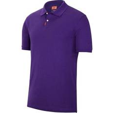 Nike Purple Polo Shirts Nike Casual Breathable Short Sleeve Polo Shirt - Purple