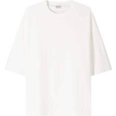 Bershka T-shirts Bershka T-shirt Med Tonet Print På Ryggen - Hvid