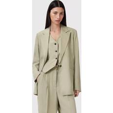 AllSaints Averie Single Button Blazer - Sage Green