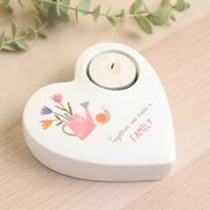 Celebrations Family Ceramic Tealight - White Candle Holder