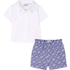 HUGO BOSS Other Sets HUGO BOSS Baby Logo Cotton Shirt & Shorts Set - White