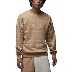 Hemp Jumpers Jordan Air Essential Holiday Fleece Crew - Brown