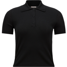 Moncler Women Polo Shirts Moncler Short-Sleeve Polo Shirt - Black