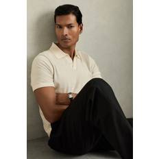 Wool Polo Shirts Reiss Merino Wool Open-Collar Polo Shirt