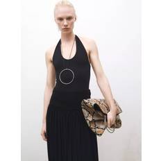 Fabric Shapewear & Under Garments Mango Celi Halterneck Open Back Bodysuit - Black