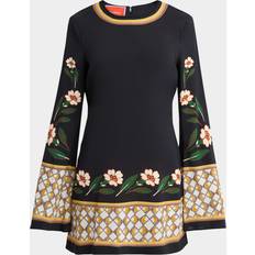 La DoubleJ Supremes-Print Mini Swing Dress - Black