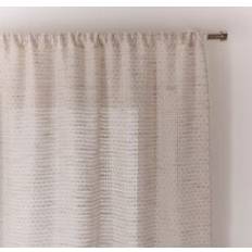 Dunelm Natural Curtains Dunelm Luxe Open Mesh Slot Top Voile Panel - Natural