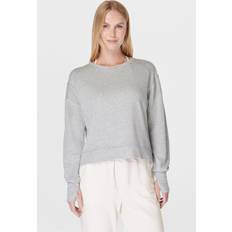 Modal Jumpers Sweaty Betty After Class Crop Sweatshirt - Grey
