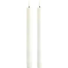 Lysestager, Lys & Dufte DAY Vokslys Med 3D LED Flamme 25cm 2 Sk LED-lys 2stk