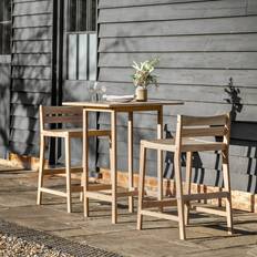 Natural Outdoor Bar Sets Lark Manor with Wood Outer 90cm H x 70cm W x 70cm D Outdoor Bar Set