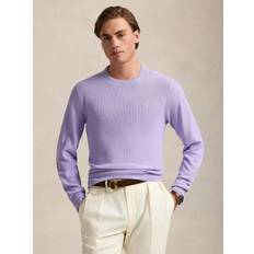 Polo Ralph Lauren Purple Jumpers Polo Ralph Lauren Textured Cotton Crew Neck Jumper - Sky Lavender
