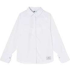 Nike Women Shirts Nike Icn Clsh Wvn Ls Top Casual Sports Breathable Long Sleeves - Autumn White