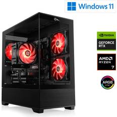 Stationära datorer CSL Gamer-PC Gaming PC M11860H Ryzen 7 9700X 32 GB RAM 2000 GB SSD