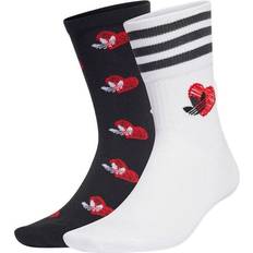 adidas Mid-Cut Socks 2 Pairs - Black/White