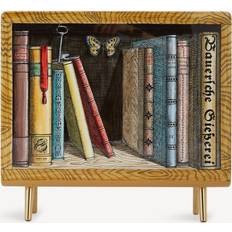Fornasetti Magazine Libri Multicolour 70% MDF Carb 30% Brass Newspaper Rack