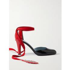Valentino Garavani Heels & Pumps Valentino Garavani Foliefoliage Pumps In Abrasive - Black/Pure Red