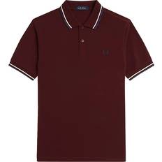 Fred Perry Red Polo Shirts Fred Perry Twin Tipped Slim Fit Polo -