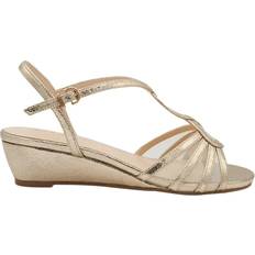 Gold Heeled Sandals Paradox London Jenna Metallic Wedge Sandals - Gold