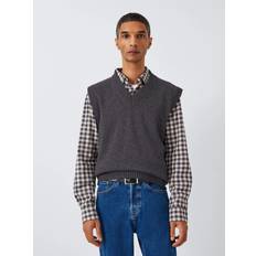 Cashmere Tank Tops John Lewis Cashmere V-Neck Tank Top - Charcoal