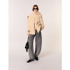 Beige Coats Maje Manteau Double Face À Écharpe - Beige