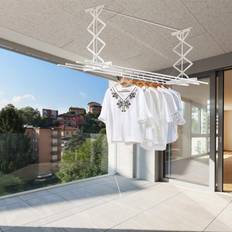 Wall mounted clothes dryer Symple Stuff Adjustable Wall Mounted Clothes Rack - White