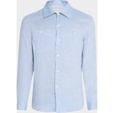 Button-Up Skjorte Herre - Blå