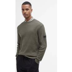 Barbour Sweatshirts Jumpers Barbour International Curve Waffle Sweatshirt - Khaki