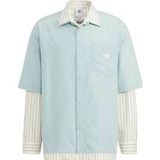 Adidas Blue Shirts adidas UMAMIISM Crossover Logo Printing Long Sleeves - Blue