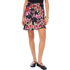 1.State Floral Print Mini Skirt - Bright Orchid