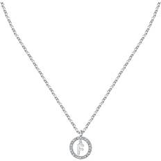 Transparent - Women Necklaces La Petite Story Letter F Steel Necklace With Clear Crystal - LPS10ASF14