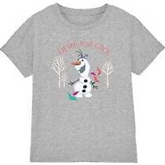 Frozen Childrens Kids Never Too Cool Olaf T-Shirt - Heather
