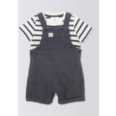 John Lewis Baby Short Dungarees and T-Shirt Set - Multi