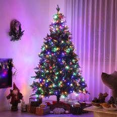 Homcom 6ft Prelit Artificial with Dual Colour LED Light Christmas Tree