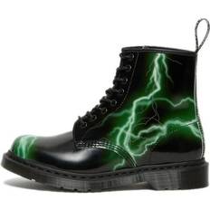 Green - Unisex Lace Boots Dr. Martens Unisex 1460 Martin Boots - Black/Green