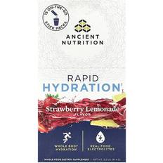 Nutritional Drinks Ancient Nutrition Rapid Hydration Strawberry Lemonade 15 On-The-Go Stick Packs 0.2 oz