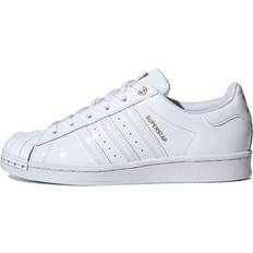 Adidas Patent Leather Trainers adidas Originals Superstar Metal Toe - White Patent Leather