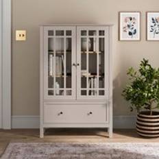 Dunelm Cabinets Dunelm Hanworth Large Display Stone Glass Cabinet