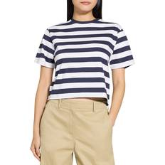 Theory T-shirts Theory Boxy Crewneck Tee - Navy Multi