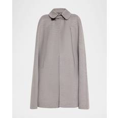 M Capes & Ponchos Burberry Clasp Closure Wool Cashmere Cape - Iron Grey