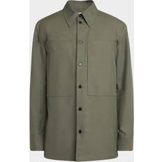 Compact Cotton Overshirt - Olive