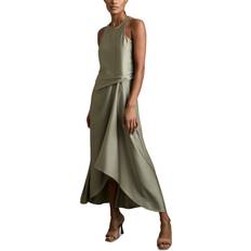 Reiss Micah Draped Occasion Dress - Khaki