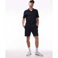 Mango Bukser & Shorts Mango Elegante Jerseyshorts Med Løbesnor - Marineblå