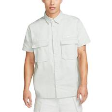 Nike Silver Shirts Nike Life Woven Military Short-Sleeve Button-Down Shirt - Light Silver