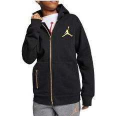 Black Fleece Jackets Jordan Air Jordan Jumpman Full-Zip Fleece Jacket - Black Gold