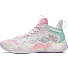Pink Basketball Shoes Anta Bubble Outfield Basketball Shoes - White Pink