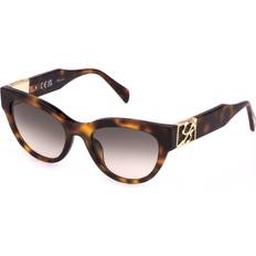 Solglasögon Blumarine Kvinna Solglasögon Acetat Havana - Grön Fjäril